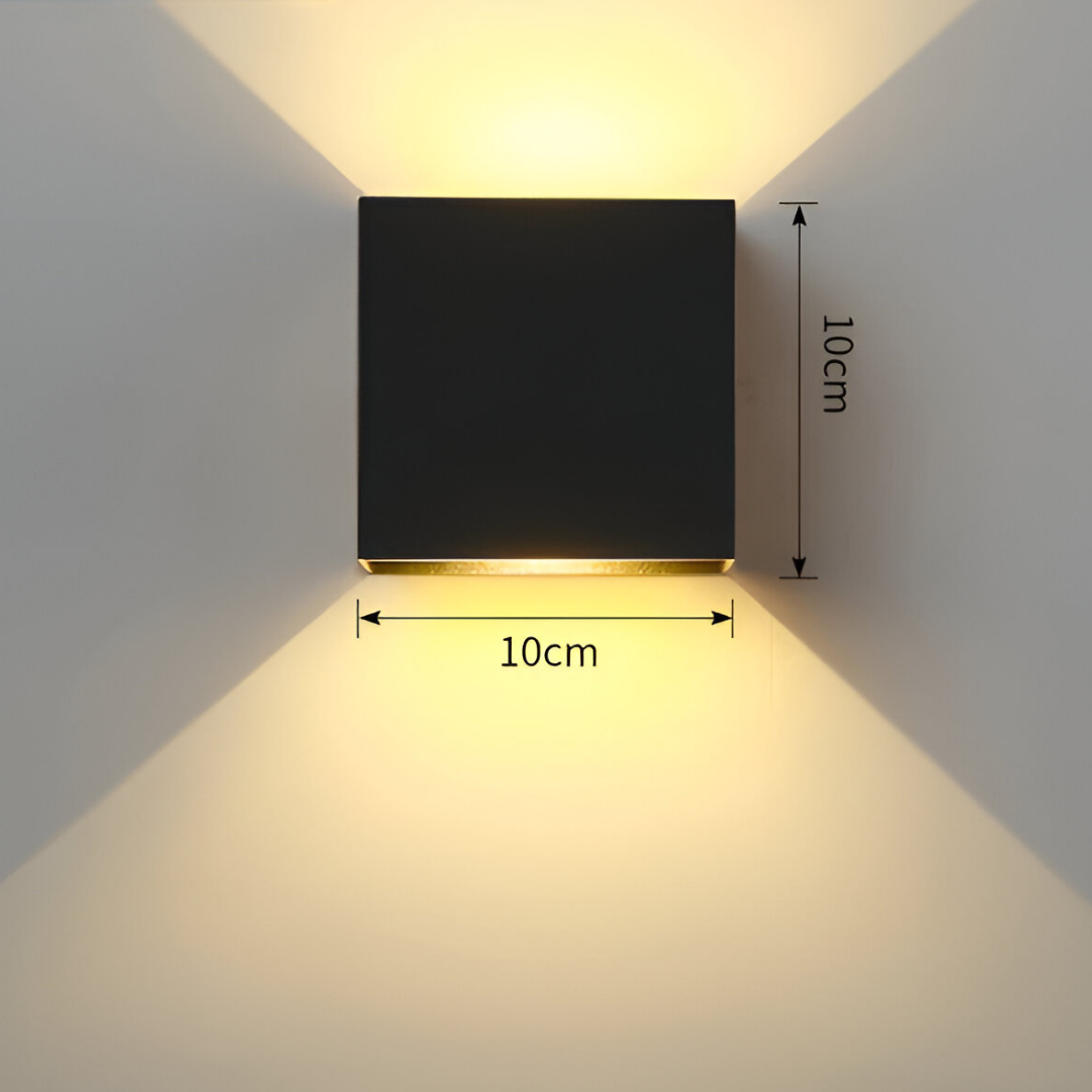 BowLift | LED Wall Lamp NORDIVIA | USB & Cable Operation | Double Light Color | Aluminum & Acrylic | 10x10x5 cm