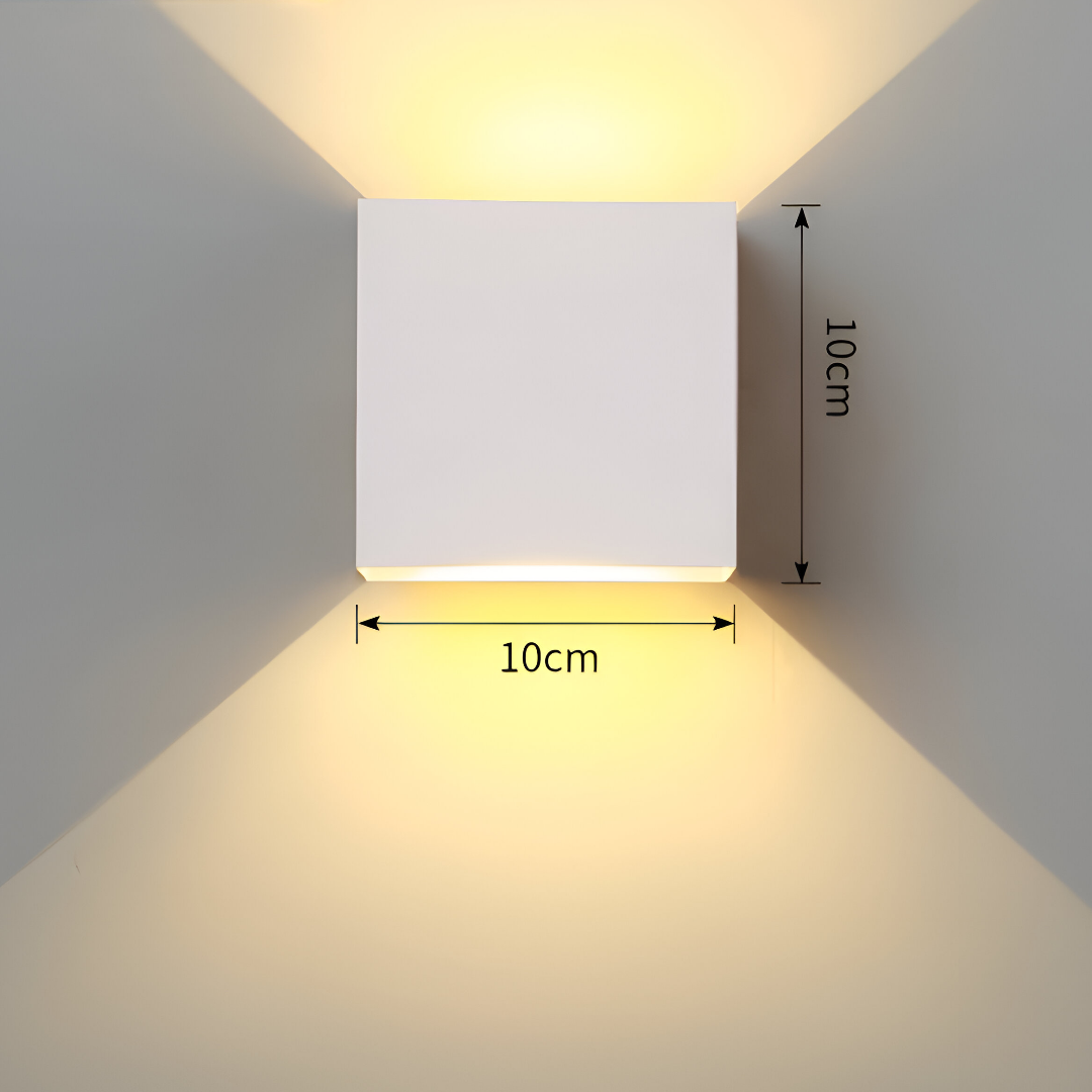 BowLift | LED Wall Lamp NORDIVIA | USB & Cable Operation | Double Light Color | Aluminum & Acrylic | 10x10x5 cm