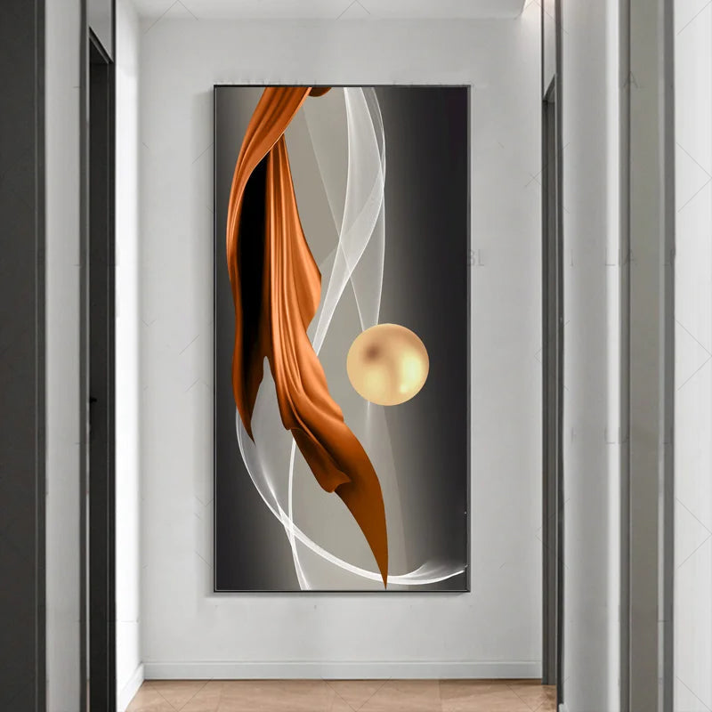 Nordic Celestial Harmony Wall Art Fine Art Canvas Prints Light Luxury Abstract Auspicious Pictures For Modern Apartment Living Room Foyer Art Decor | Bowlift