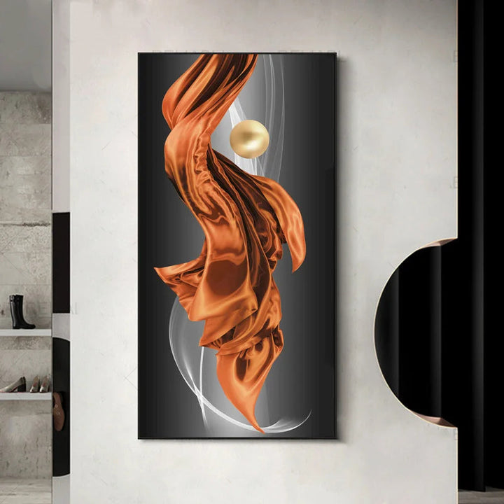 Nordic Celestial Harmony Wall Art Fine Art Canvas Prints Light Luxury Abstract Auspicious Pictures For Modern Apartment Living Room Foyer Art Decor | Bowlift
