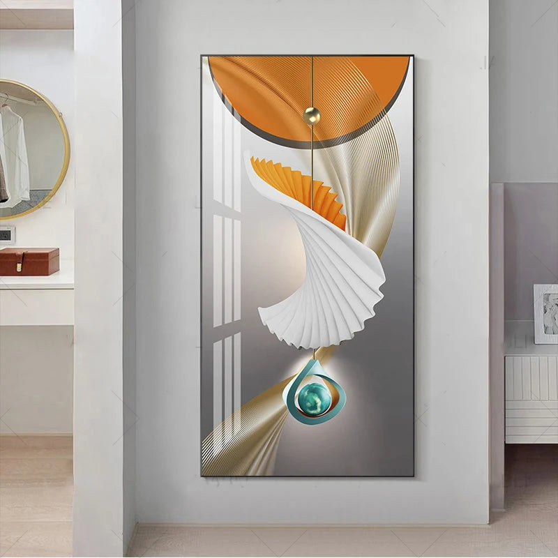 Nordic Celestial Harmony Wall Art Fine Art Canvas Prints Light Luxury Abstract Auspicious Pictures For Modern Apartment Living Room Foyer Art Decor | Bowlift