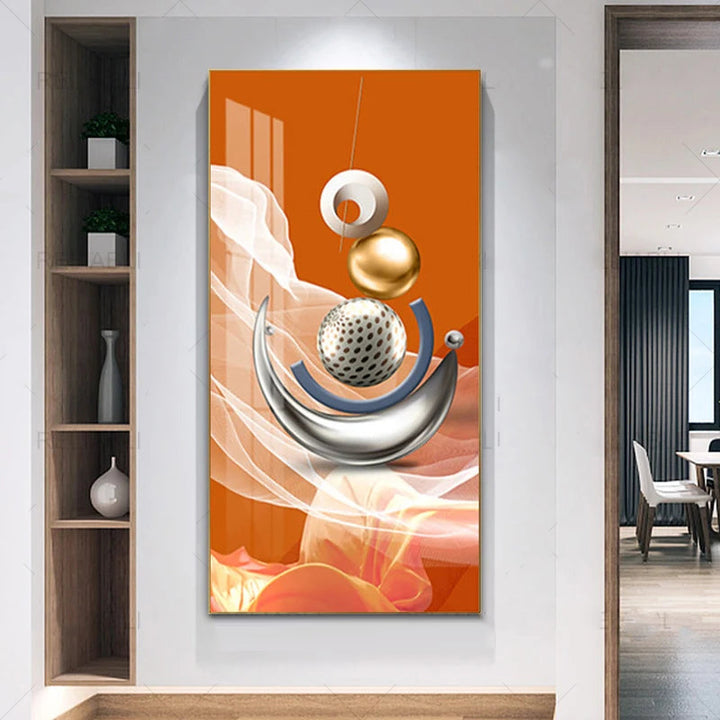 Nordic Celestial Harmony Wall Art Fine Art Canvas Prints Light Luxury Abstract Auspicious Pictures For Modern Apartment Living Room Foyer Art Decor | Bowlift