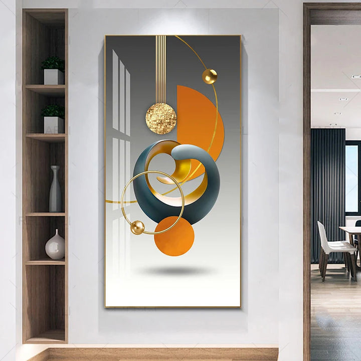 Nordic Celestial Harmony Wall Art Fine Art Canvas Prints Light Luxury Abstract Auspicious Pictures For Modern Apartment Living Room Foyer Art Decor (Unframed) | Bowlift