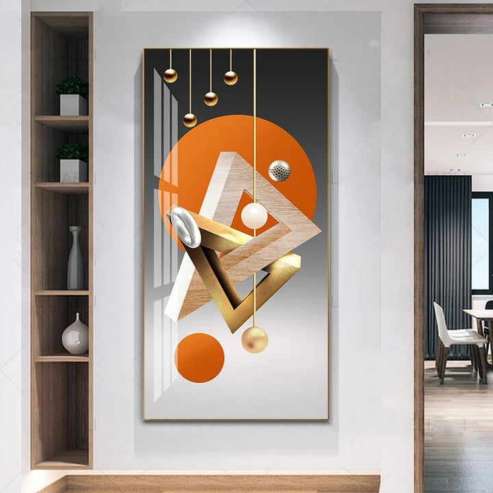 Nordic Celestial Harmony Wall Art Fine Art Canvas Prints Light Luxury Abstract Auspicious Pictures For Modern Apartment Living Room Foyer Art Decor (Unframed) | Bowlift