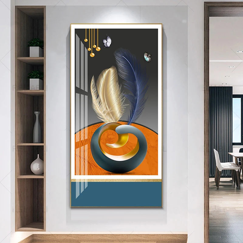 Nordic Celestial Harmony Wall Art Fine Art Canvas Prints Light Luxury Abstract Auspicious Pictures For Modern Apartment Living Room Foyer Art Decor (Unframed) | Bowlift