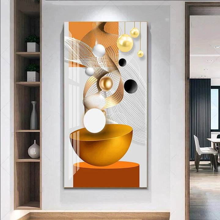 Nordic Celestial Harmony Wall Art Fine Art Canvas Prints Light Luxury Abstract Auspicious Pictures For Modern Apartment Living Room Foyer Art Decor | Bowlift
