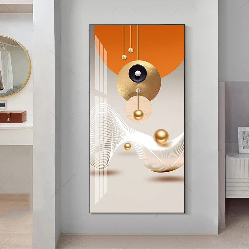 Nordic Celestial Harmony Wall Art Fine Art Canvas Prints Light Luxury Abstract Auspicious Pictures For Modern Apartment Living Room Foyer Art Decor | Bowlift