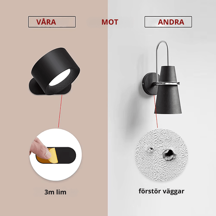 BowLift | Wireless Nordic Wall Light with Remote Control