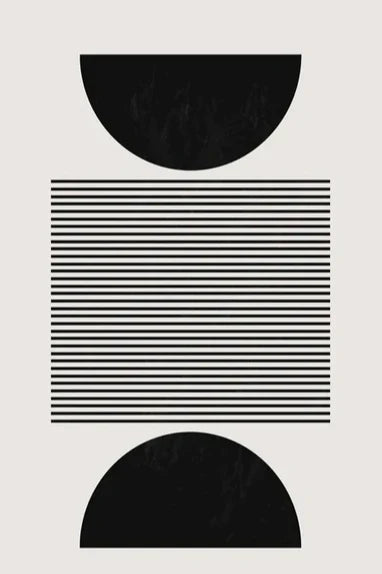 Nordic Minimalist Geometric Abstract Wall Art Fine Art Canvas Prints Beige Black Abstract Pictures For Modern Apartment Home Decor | Bowlift
