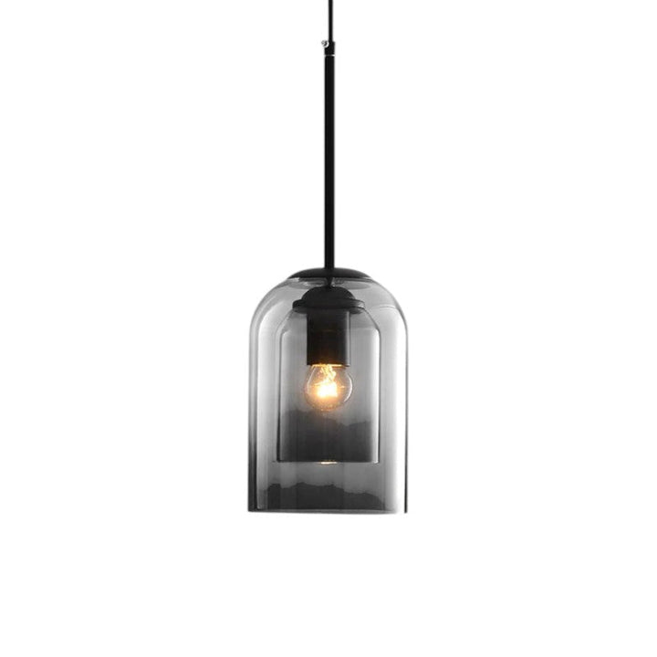 BowLift | Modern Hanging Lamp Janis with Adjustable Height – Glass, Ideal Lamp for Living Room and Above Table