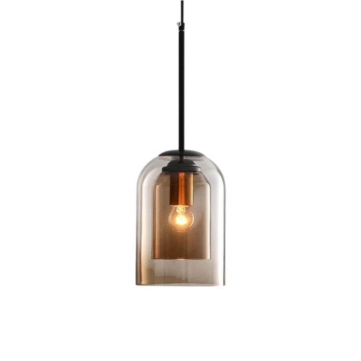 BowLift | Modern Hanging Lamp Janis with Adjustable Height – Glass, Ideal Lamp for Living Room and Above Table