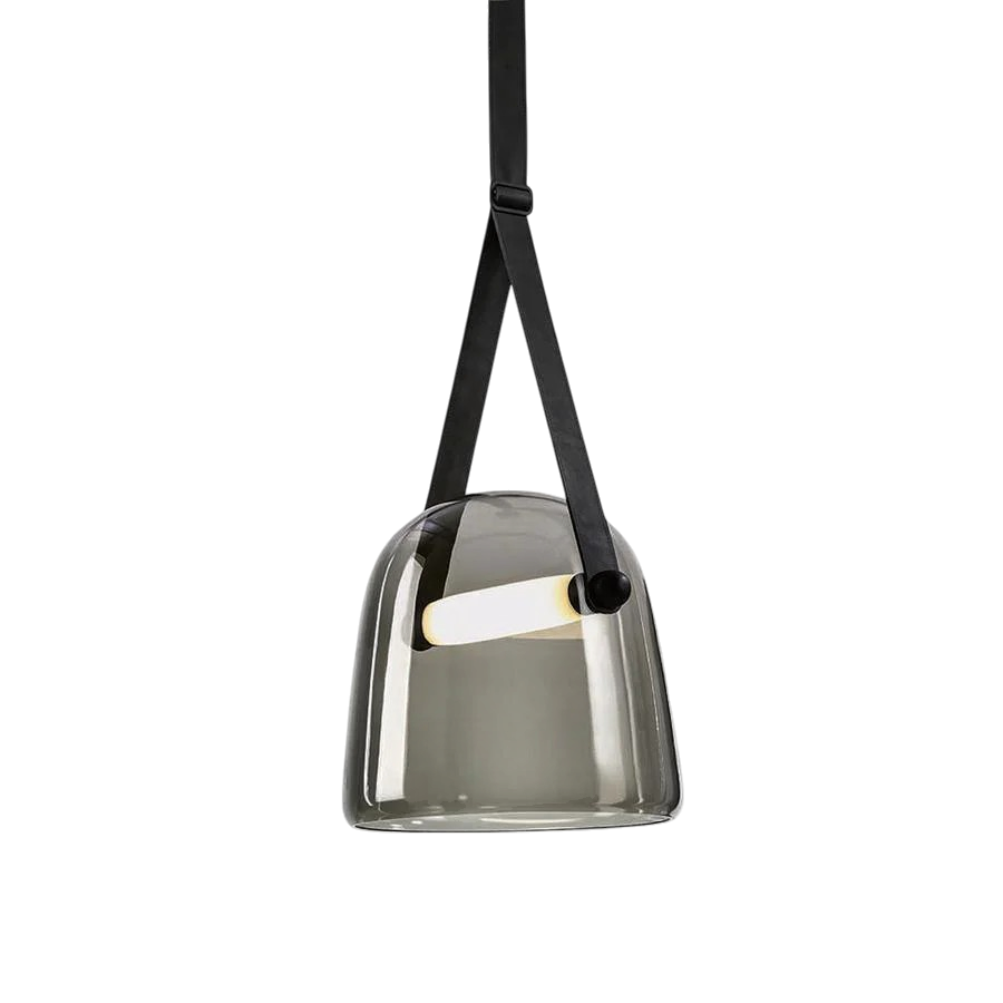 BowLift | Modern Penumbra Hanging Lamp with Adjustable Height for Living Room and Dining Room – Lighting Above the Table in Black and White Color