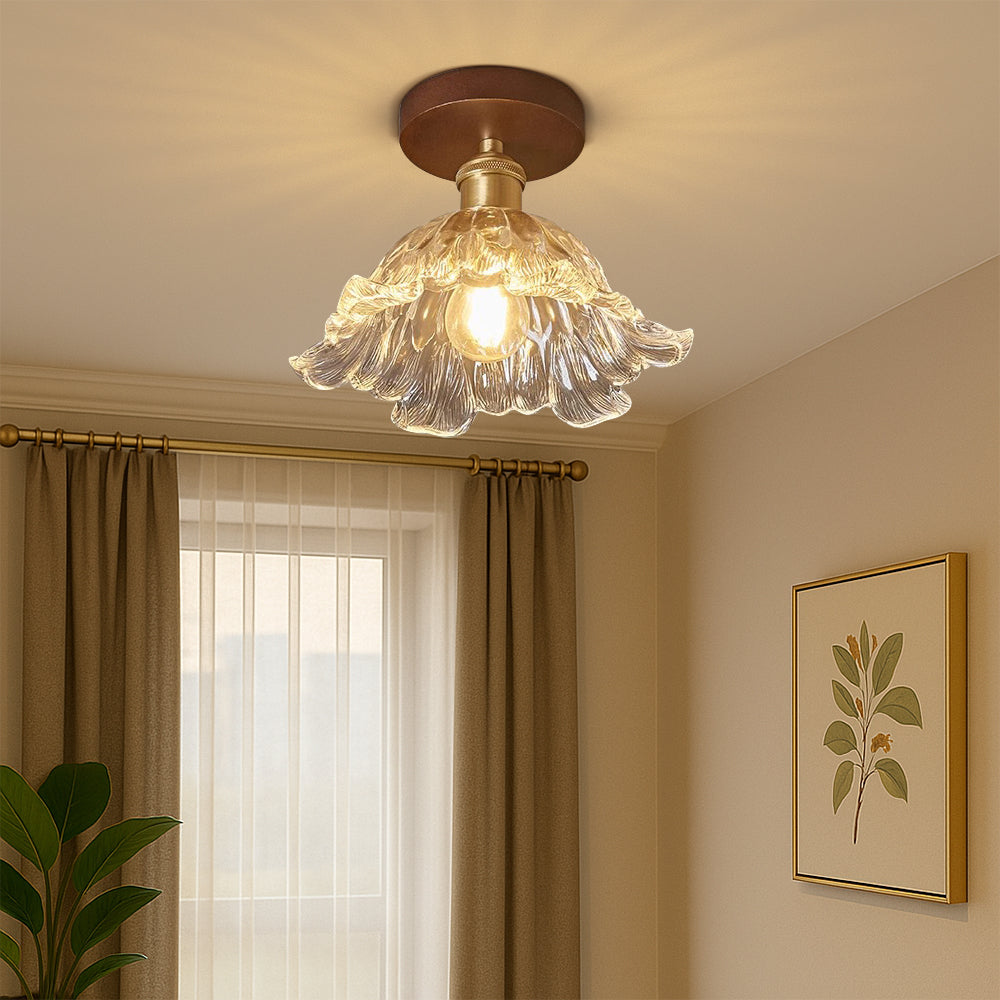 BowLift | Modern Glass Ceiling Flower Lamp for Living Room and Bedroom – Warm Light, Easy Installation, High Quality