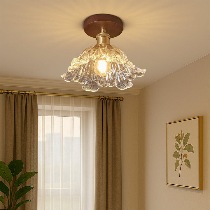 BowLift | Modern Glass Ceiling Flower Lamp for Living Room and Bedroom – Warm Light, Easy Installation, High Quality