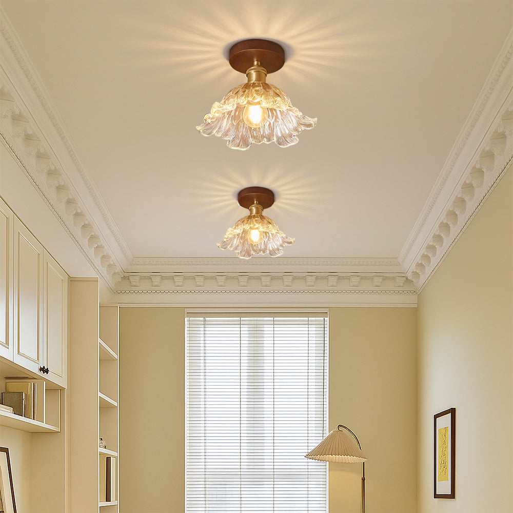 BowLift | Modern Glass Ceiling Flower Lamp for Living Room and Bedroom – Warm Light, Easy Installation, High Quality