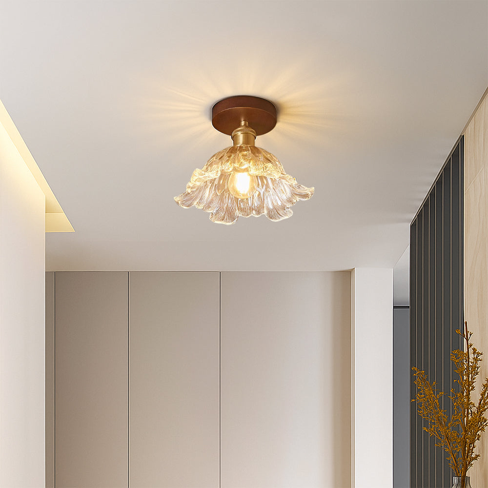 BowLift | Modern Glass Ceiling Flower Lamp for Living Room and Bedroom – Warm Light, Easy Installation, High Quality