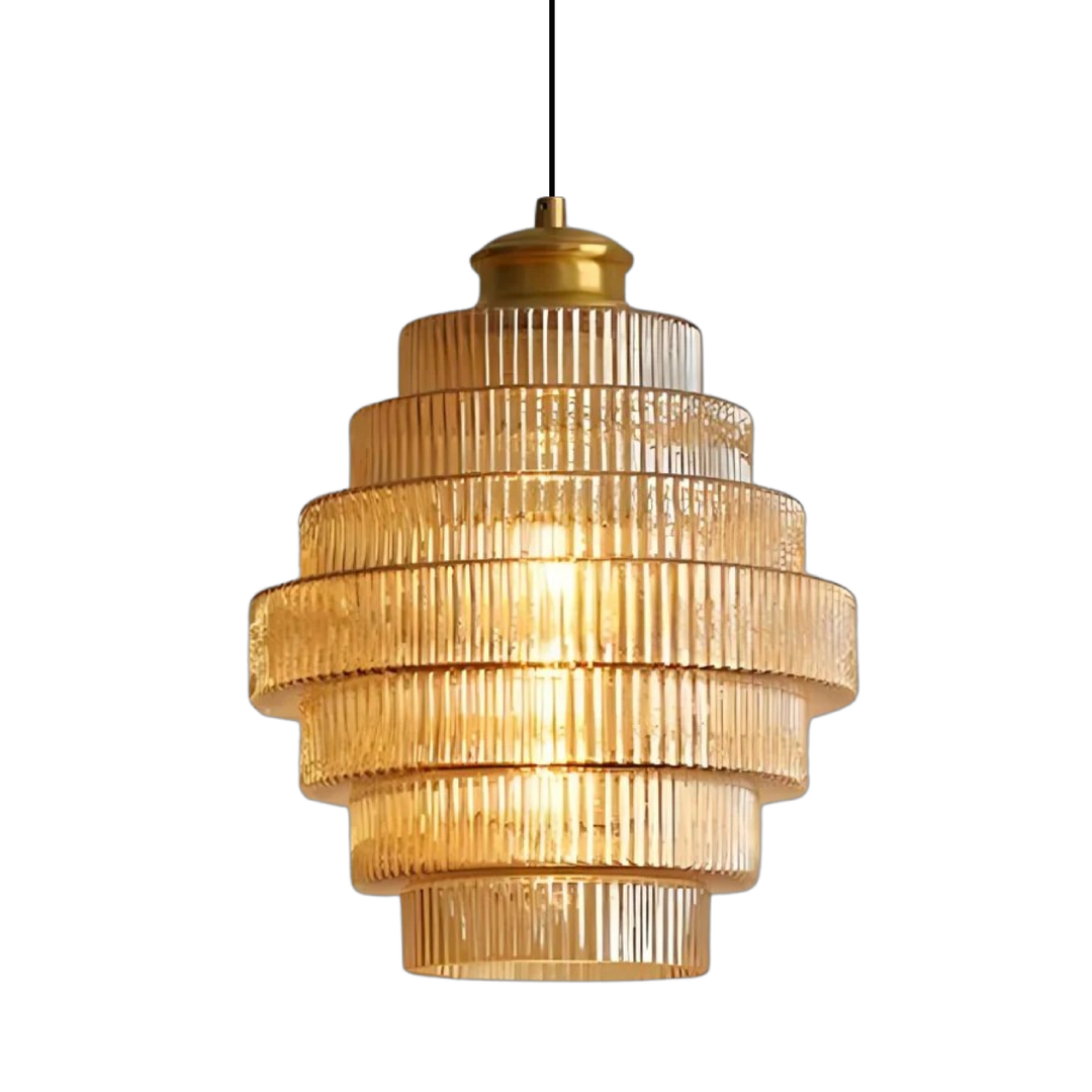 BowLift | Modern Glass Pendant Lamp with Height Adjustment for Kitchen and Dining Room - Lamp Over Table E27