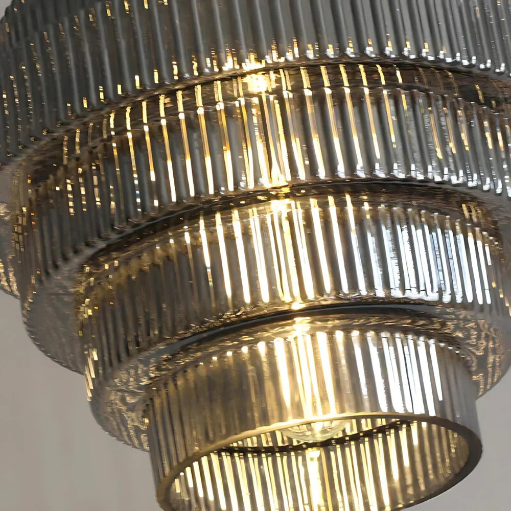 BowLift | Modern Glass Pendant Lamp with Height Adjustment for Kitchen and Dining Room - Lamp Over Table E27