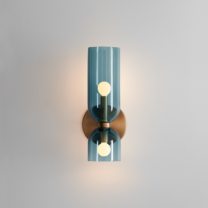 BowLift | Modern Wall Sconce with Glass and LED Diode – Elegant Lamp for Dining Rooms and Bars, Ø 14cm, H 35cm