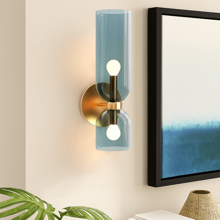 BowLift | Modern Wall Sconce with Glass and LED Diode – Elegant Lamp for Dining Rooms and Bars, Ø 14cm, H 35cm