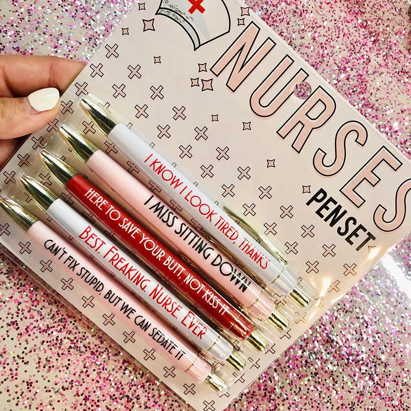 BowLift | Funny Nurse Ballpoint Pen Set (Set of 5)