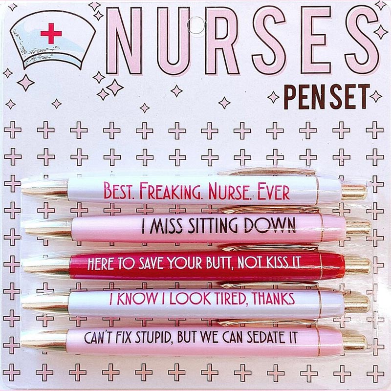 BowLift | Funny Nurse Ballpoint Pen Set (Set of 5)
