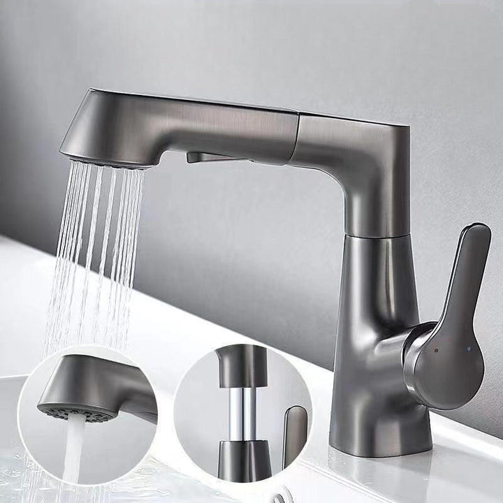 BowLift | Bathroom fixture with rotating retractable hand shower