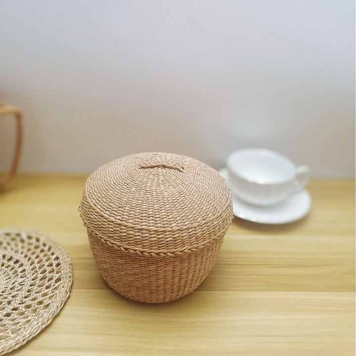 Handcrafted Natural Fiber Storage Basket Bowlift