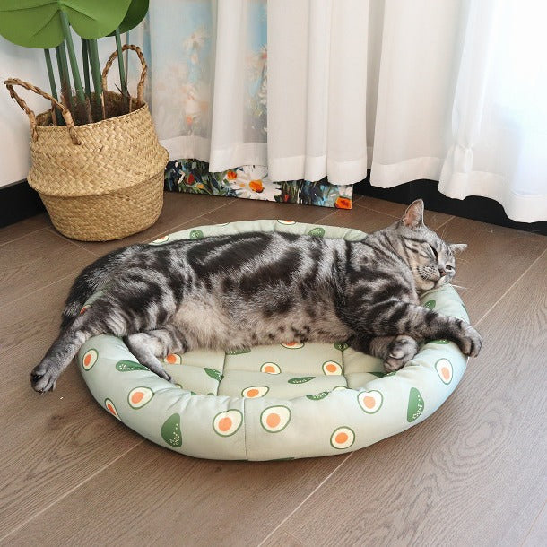 Avocado-Themed Cat Bed