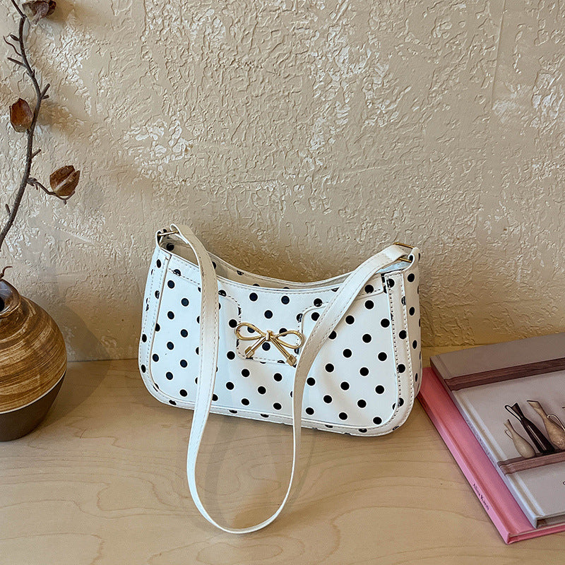 WoPolka Dot Patterned Hobo Handbag Bowlift