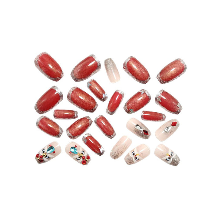 Artificial nails with luxurious 3D decorations Bowlift