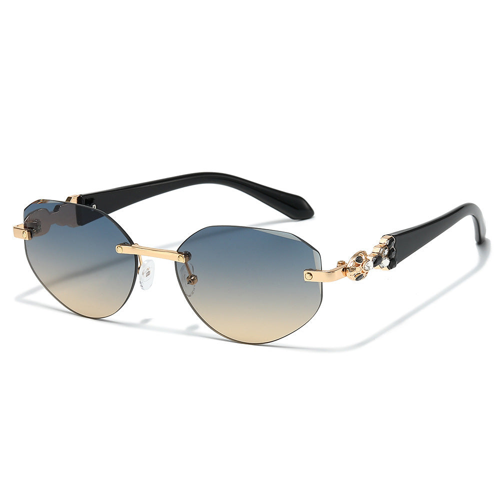 Decorative Oversized Shield Sunglasses Bowlift