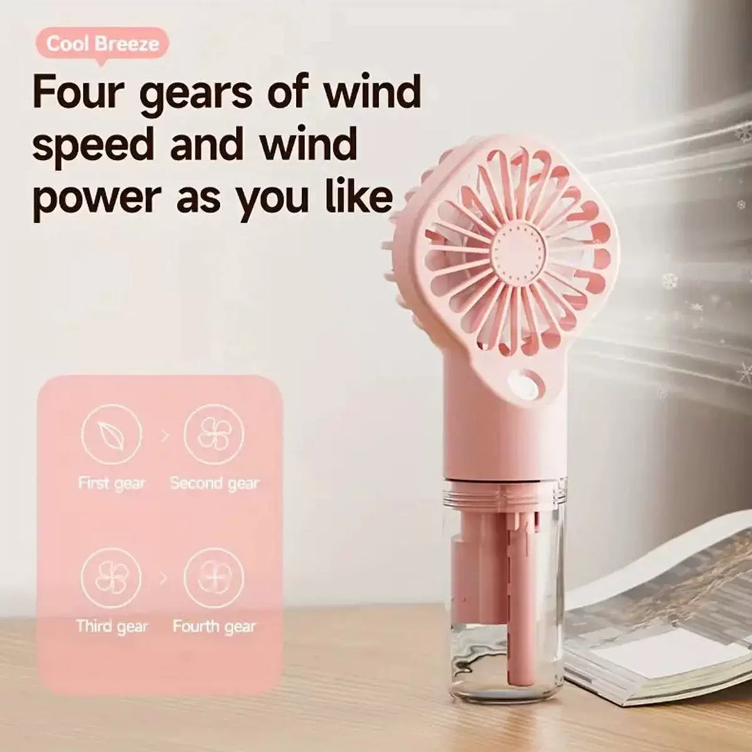 Unisex One Size rechargeable hand mister with removable clear water tank and adjustable air flow Bowlift