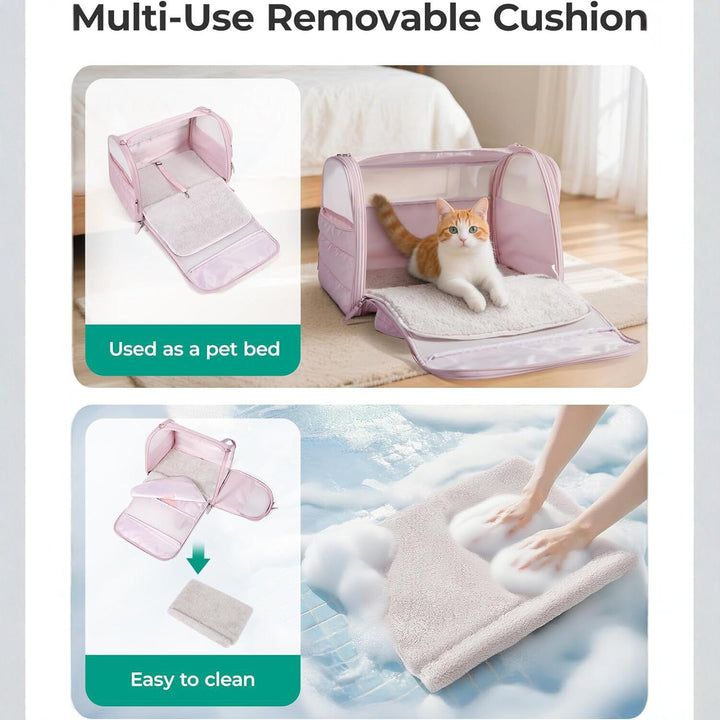 Pet Carrier Bag with Ventilation Mesh Bowlift