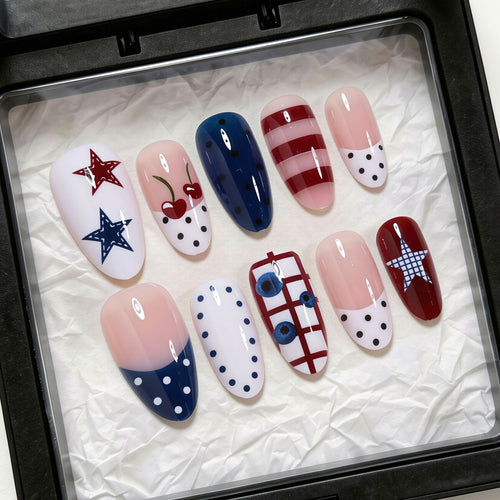 Themed Decorative Press-On Nail Set Bowlift