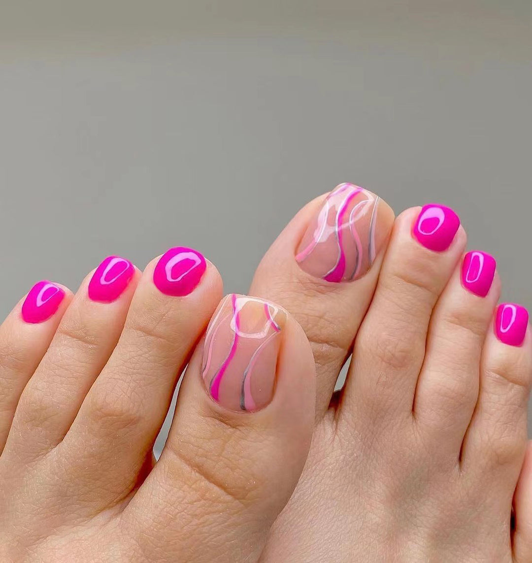 Artistic Toenail Design with Divine Butterfly Design Bowlift