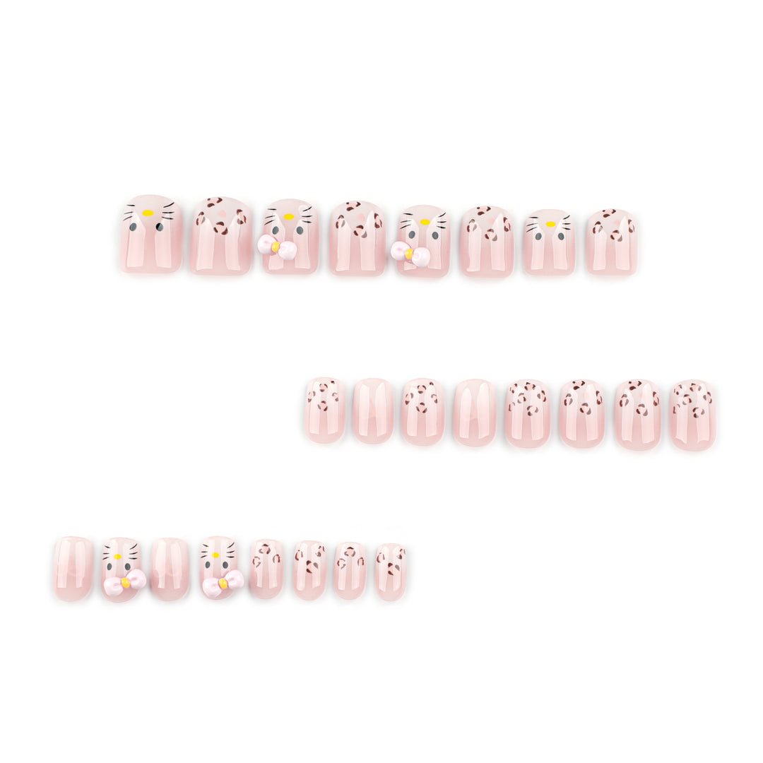Artificial nail art with cute animal motifs Bowlift