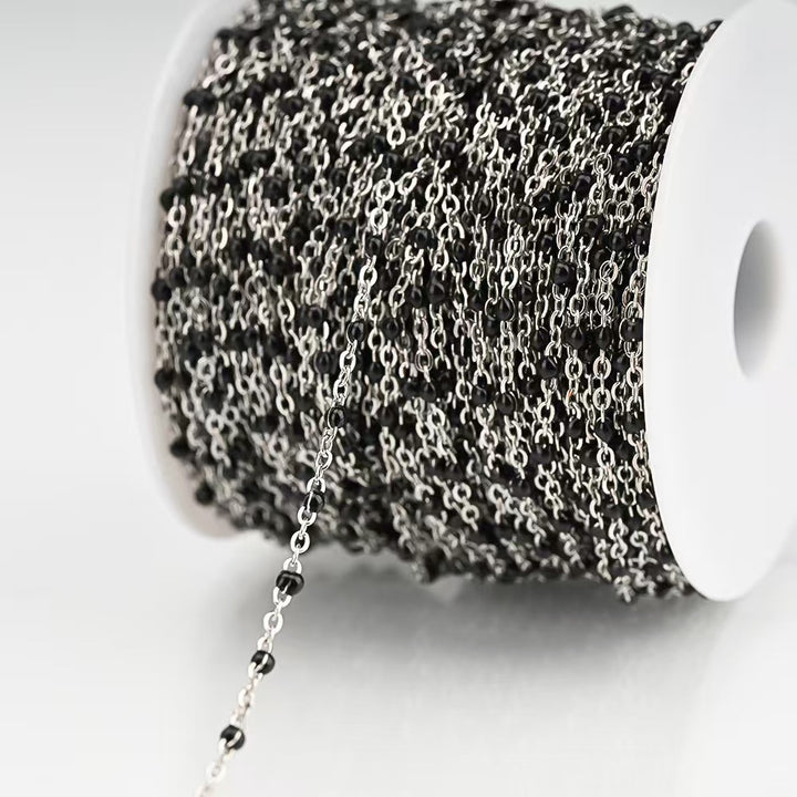 Delicate Beaded Chain Necklace Bowlift