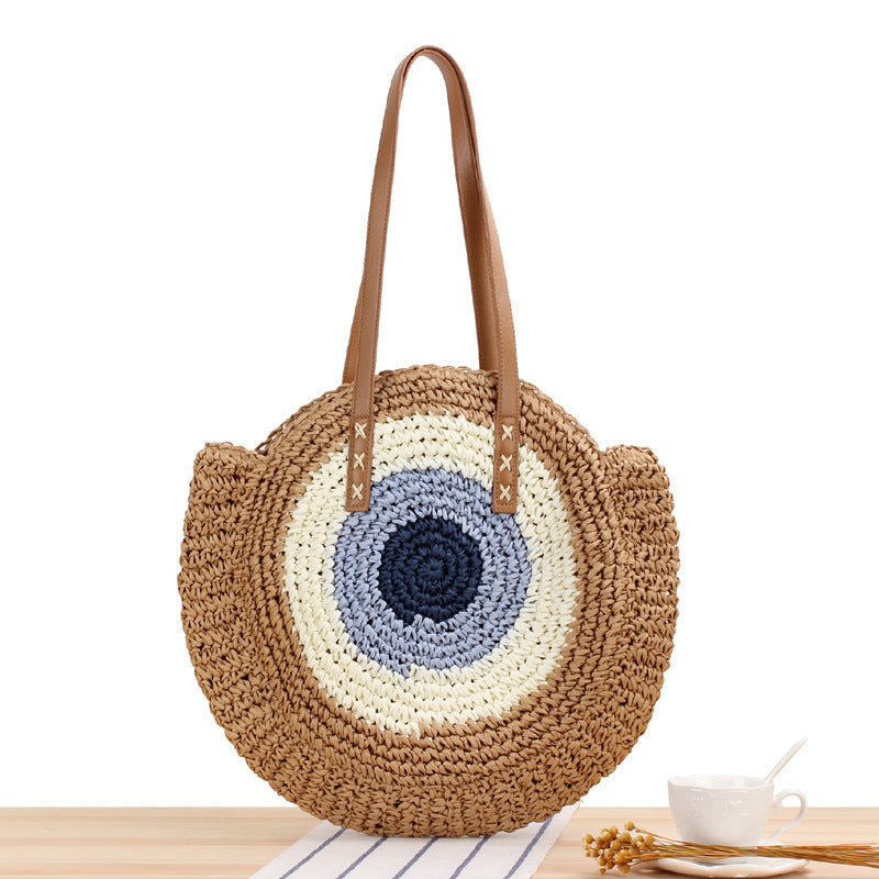 Round straw bag Bowlift