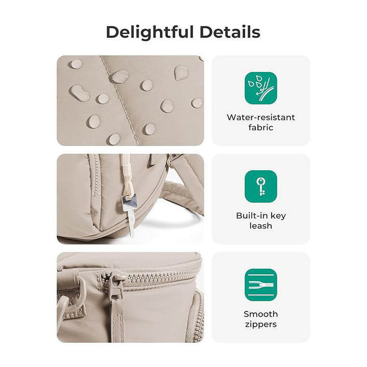 Stylish shoulder bag with detachable shoulder strap and versatile compartments Bowlift