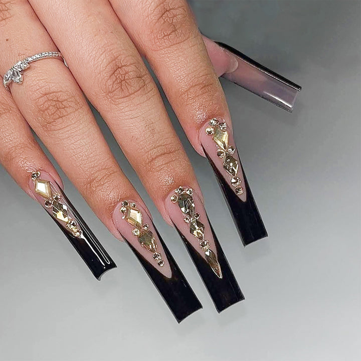 Glamorous Stiletto Press-On Nails with Rhinestone Accents Bowlift 1789085937