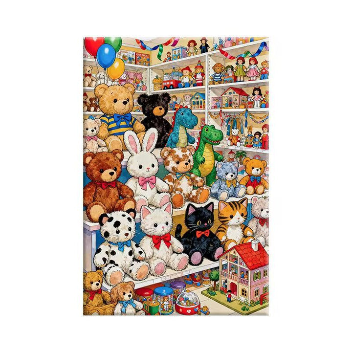 Playful Teddy Bear Wall Art Bowlift