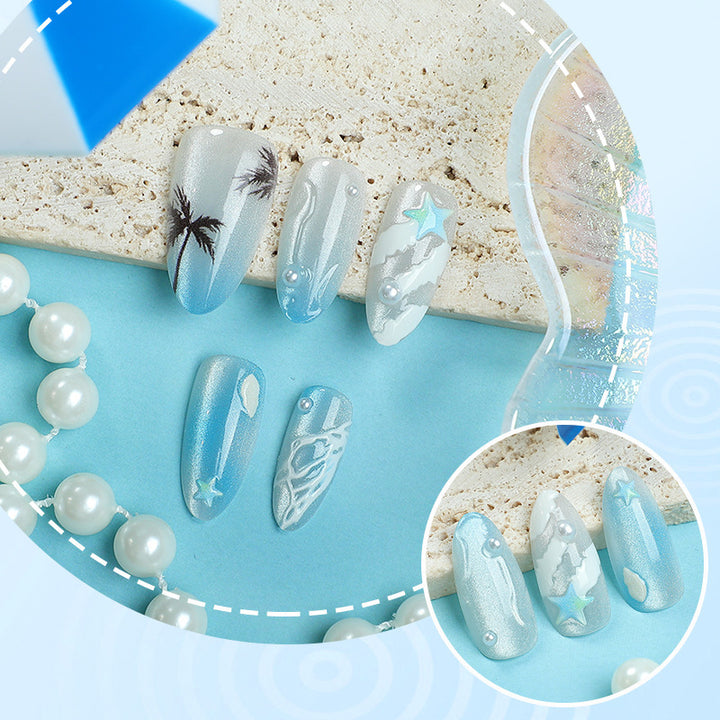 Beach-inspired art nails Bowlift