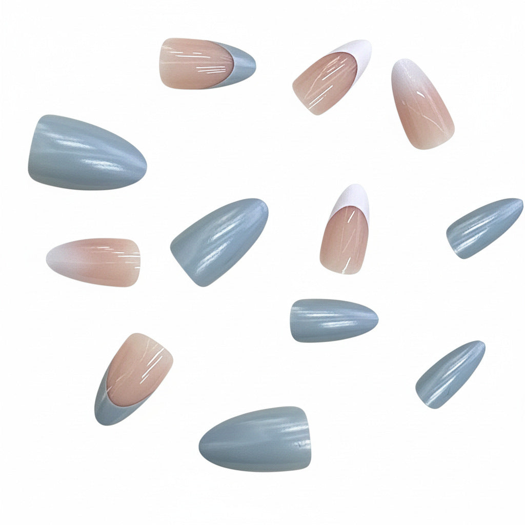 Elegant Ombre Almond-Shaped Press-On Nails Bowlift