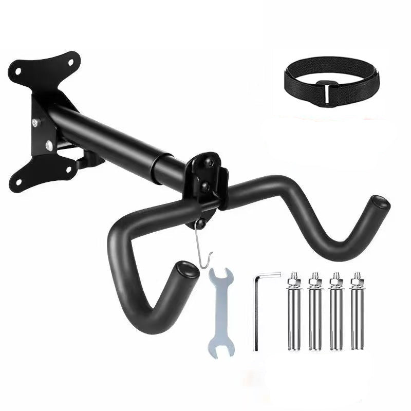 Heavy-Duty Wall-Mounted Bicycle Storage Hook with Padded Dual Arms and Fixed Foldable Mount Bowlift