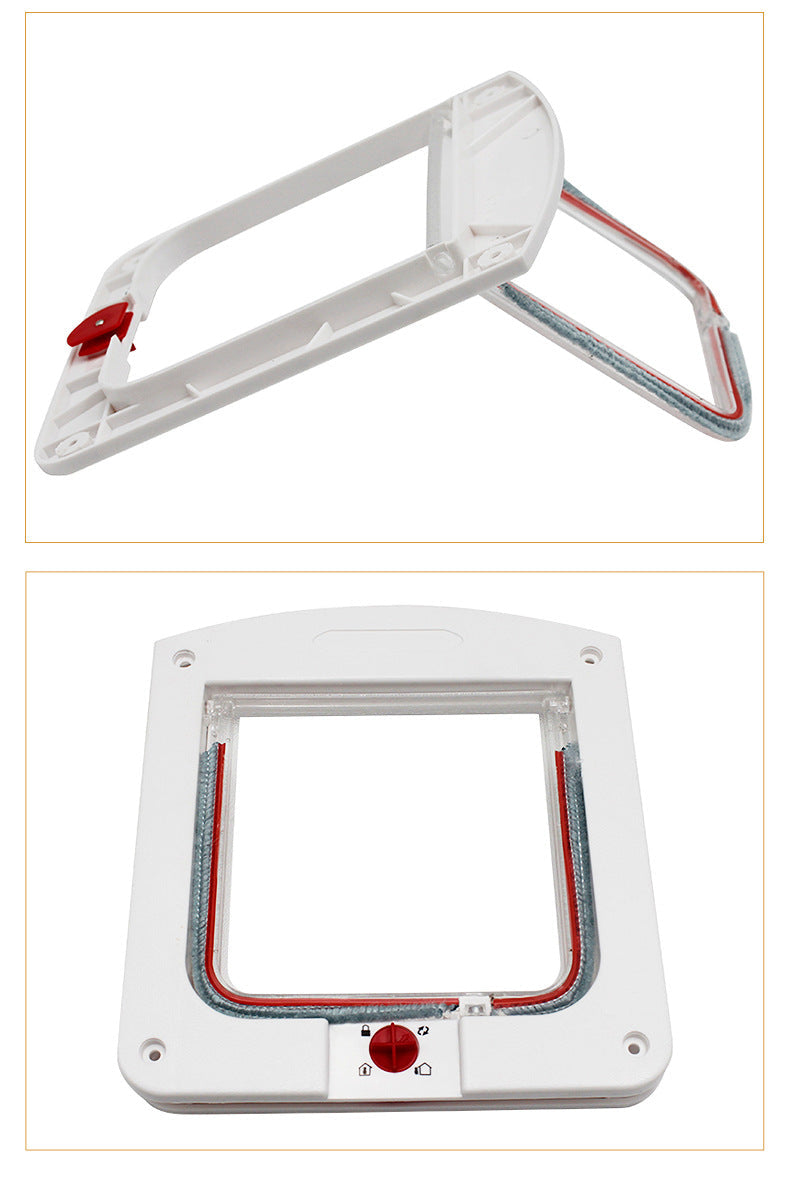 4 Way Pet Door for Cats and Dogs Bowlift
