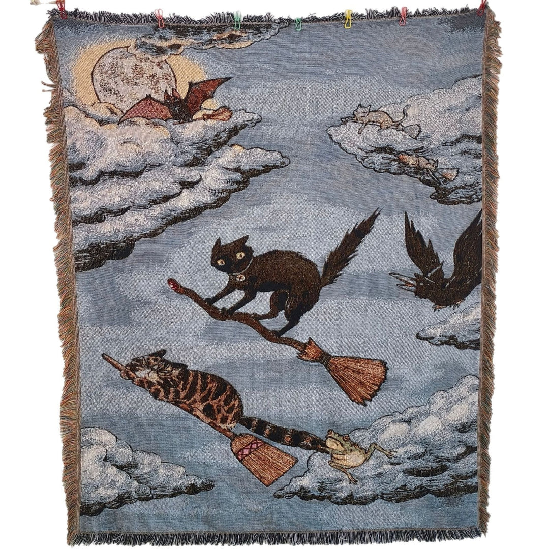 Whimsical Animal-Themed Tapestry Blanket