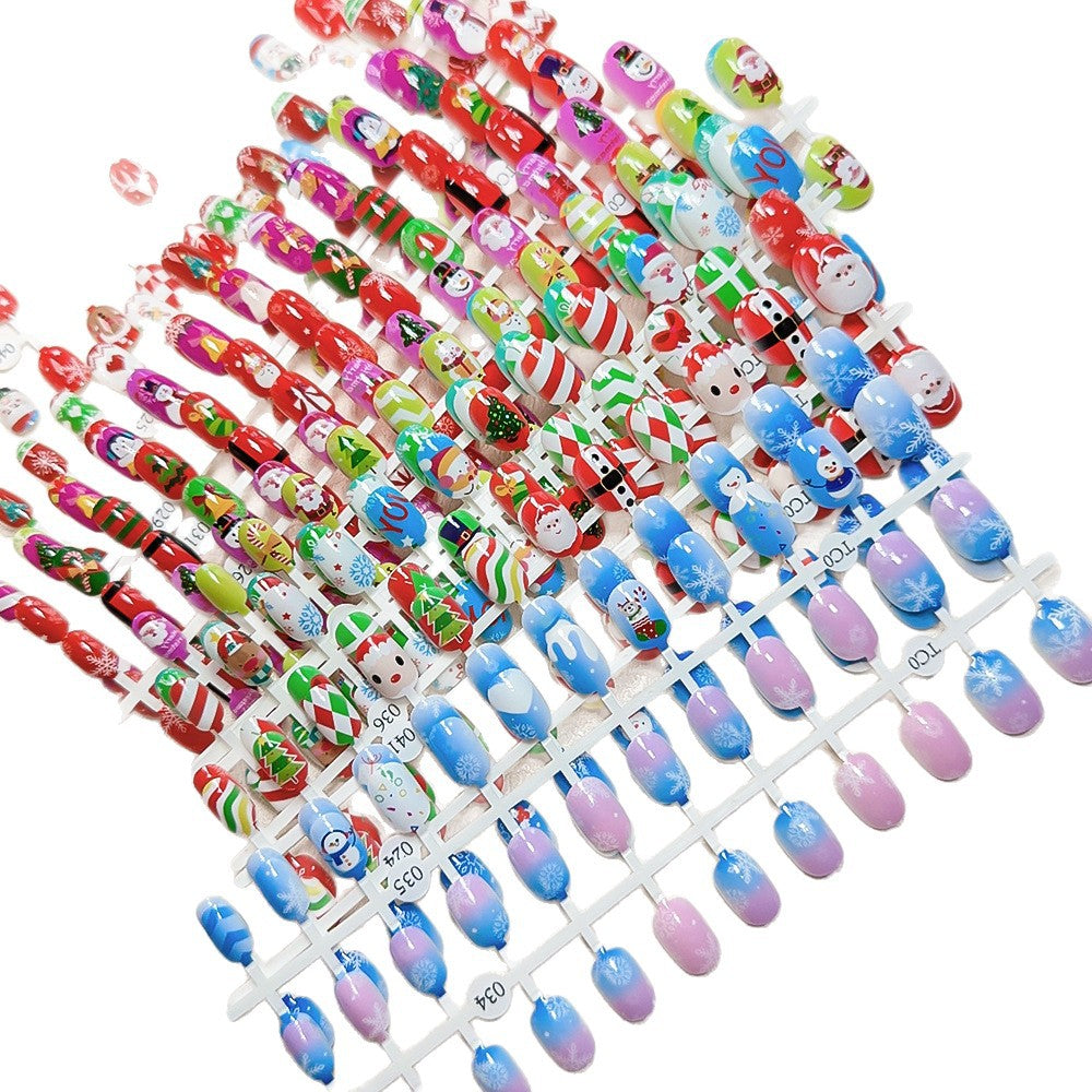 Children's Fun Holiday-Themed Fake Nail Set Bowlift
