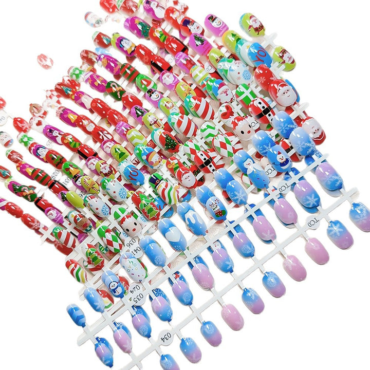 Children's Fun Holiday-Themed Fake Nail Set Bowlift