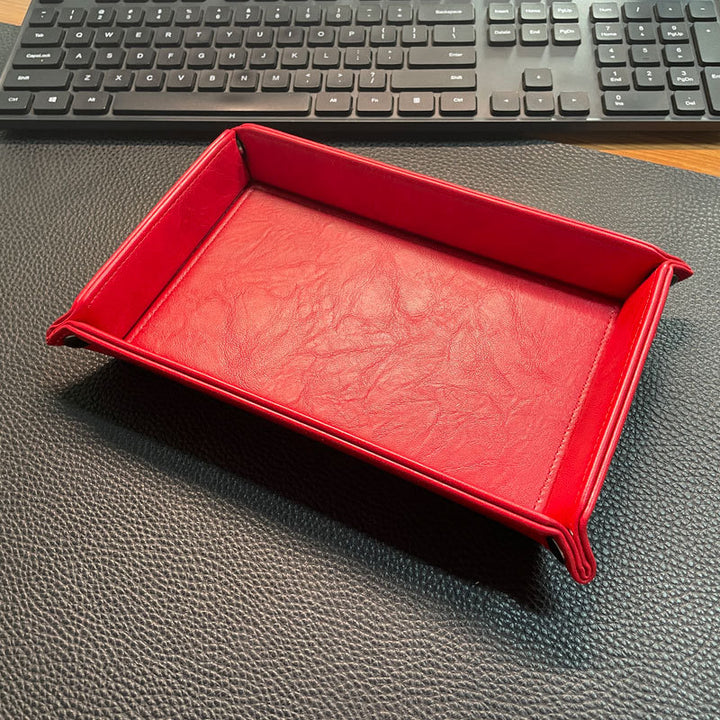 Stylish Leather Organizer Tray Bowlift